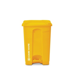 ถังขยะเท้าเหยียบทรงเหลี่ยม COMBI WARE KL-34-45L-YEL สีเหลือง 45 ลิตร ถังขยะ Square Foot Pedal Trash Bin COMBI WARE KL-34