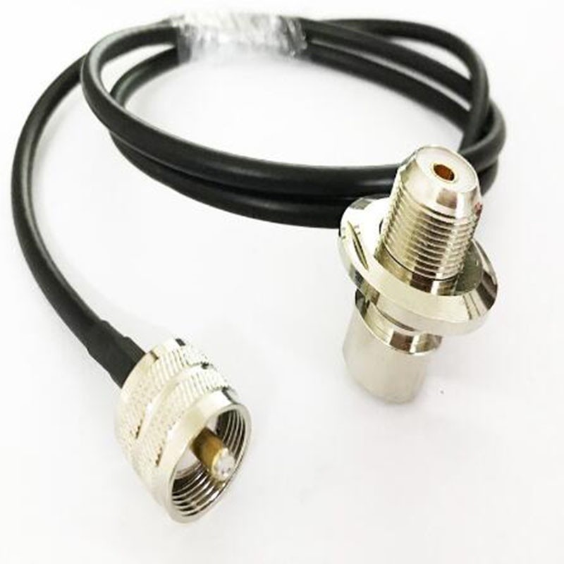 RG58 UHF PL 259 Male to UHF SO239 Female ตัวเชื่อมต่อสำหรับรถยนต์ 50cm 1/2/3/5/10/15m