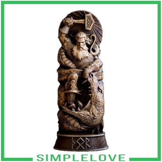 【Simplelove】20cm Greek God Sculpture Thor Loki Odin Statue Altar Figure Hindu God Statue For Car Home Garden Decoration