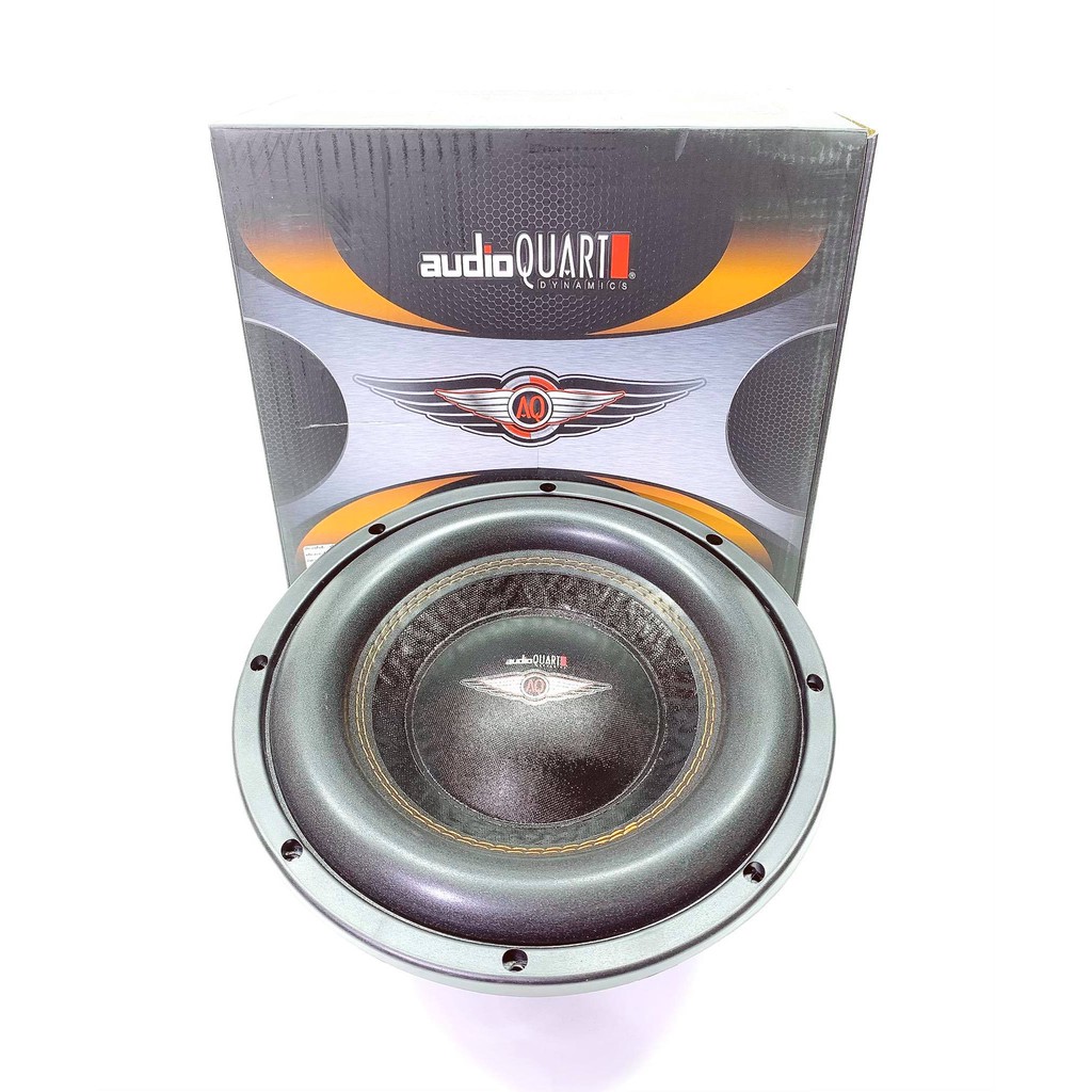 ลำโพงซับวูฟเฟอร์รถยนต์ขนาด10นิ้วเหล็กปั๊ม/ว้อยคู่/แม่เหล็ก1ก้อน ยี่ห้อ AUDIO QUART รุ่น AQ-W1000CM /