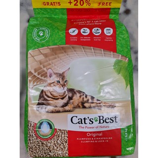 ราคาCat Best ทรายแมวธรรมชาติ  10 ลิตร + 2 ลิตร   5.2 kg