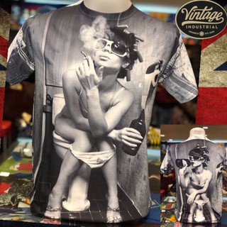 ส่งฟรี!!!เสื้อยืด พิมพ์ลายแนววินเทจ by pop vintage