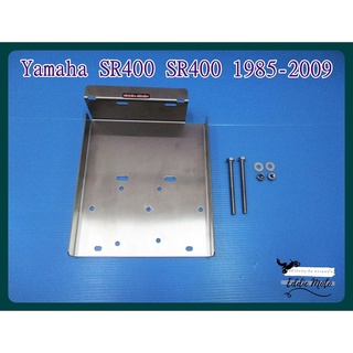 YAMAHA​ SR400​ SR400 year 1985-2009​ BATTERY TRAY "STAINLESS STEEL" SET // ถาดรองแบตเตอรี่ ทำจากสเตนเลส สินค้าคุณภาพดี