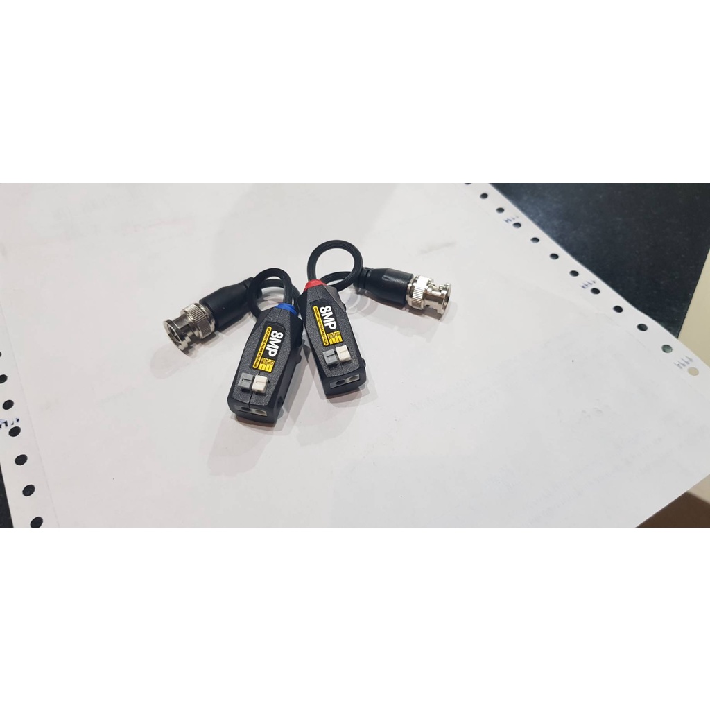 CCTV 8 MP บาลัน กล้องวงจรปิด 8 MP 8 ล้าน มีวงจรป้องกันฟ้าผ่า 3 ระดับ Balun 8 MP for CCTV (แบบกด)