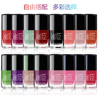 น้ำยาทาเล็บ สียาทาเล็บ เนื้อสีแน่น ติดทนนาน ขนาด6 ml. สีกึ่งเจล สีทาเล็บ แห้งไว ไม่ต้องอบ สีเงา Healthy nail color