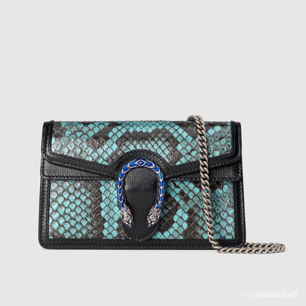 Gucci / New / Dionysus series python skin super mini handbag / ladies shoulder bag / ของแท้ 100% / 16.5CM