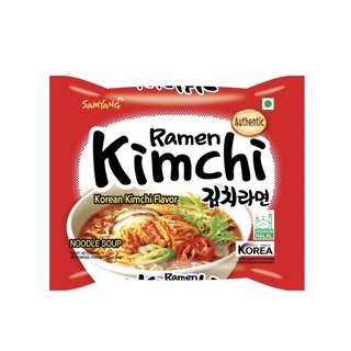 Samyang Kimchi Ramen 120g ซัมยัง กิมจิ ราเมง กึ่งสำเร็จรูป น้ำซุปรสกิมจิ ซอง 120 กรัม มาม่าเกาหลี บะหมี่กึ่งสำเร็จรูป