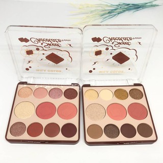 MILA COLOR CHOKOLATE EYESHADOW  มิลา คัลเลอร์ ช็อตโกแลต อายแชโดว์ผลิตภัณฑ์ตกแต่งเปลือกตา Sweet Chocolate palette NO.MC5043