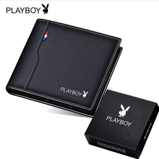 PLAYBOYกระเป๋าสตางค์ผู้ชาย กระเป๋าสตางค์เพลย์บอยพร้อมกล่อง (1ใบ) _PINJIE