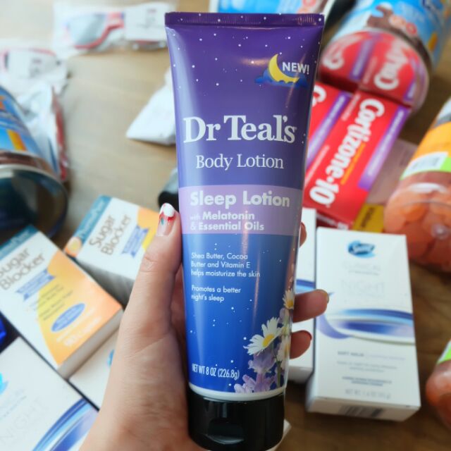 ✅Dr. Teals body lotion  รุ่น sleep lotion metalonin & essential oils