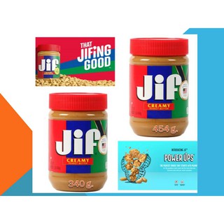 จิฟ ครีมมี พีนัท บัตเตอร์ ถั่วลิสงบดละเอียด 340กรัม (Jif Creamy Peanut Butter 340g)