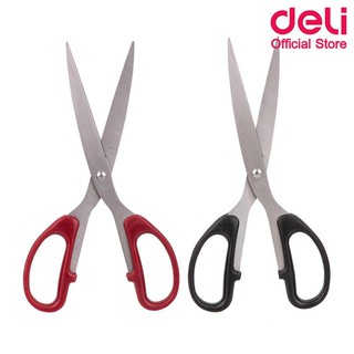 กรรไกรสแตนเลส ขนาด 8 1/4 นิ้ว Deli 6010 Scissors Stainless คละสี