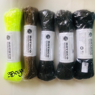 เชือกพาราคอร์ด Rothco Nylon Paracord สีพื้น ของแท้ จาก U.S.A. ยาวมัดละ 100 ft. ใช้งานได้หลากหลายมีความเหนียวสูง