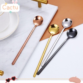 Cactu ช้อนกาแฟ สเตนเลส 304 ทรงกลม ขนาดเล็ก สีพื้น สไตล์นอร์ดิก