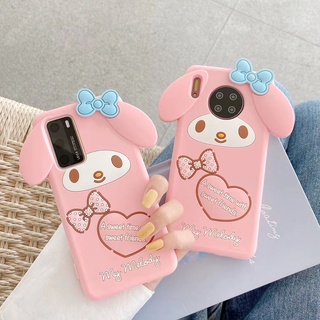 Huawei Y9s Y8P Honor 8X Y9 2019 Nova 5T Nova 3 3i Nova 4 4e Nova 6 Nova 7i Nova 7SE Nova 7 P30 Pro P40 Pro P30 Lite Mate 30 Pro My Melody Case,Soft Silicone 3D Cartoon Cover Case เคสโทรศัพท์ซิลิโคนลายการ์ตูน 3D สําหรับ