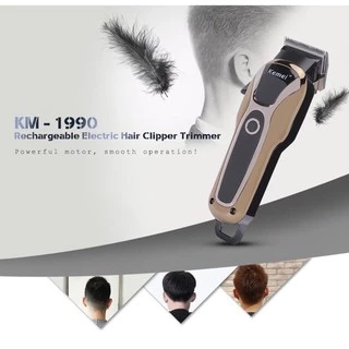 Kemei KM-1990 #แบตเตอเลี่ยนตัดผม ปัตตาเลี่ยนตัดผม แบตเตอเลี่ยนตัดผมไร้สาย ตัดผมชาย แกะลาย##
