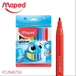 สีเมจิก 10 สี ซักล้างได้ แบนด์ Maped colorpeps ocean waskabl…