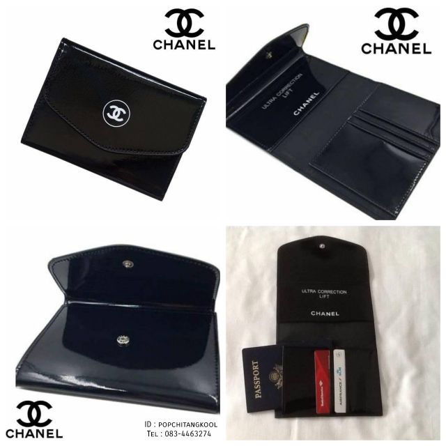 ของแท้💯 Chanel Ultra Lift Correction Passport Holder กระเป๋าเก็บพาสปอร์ต