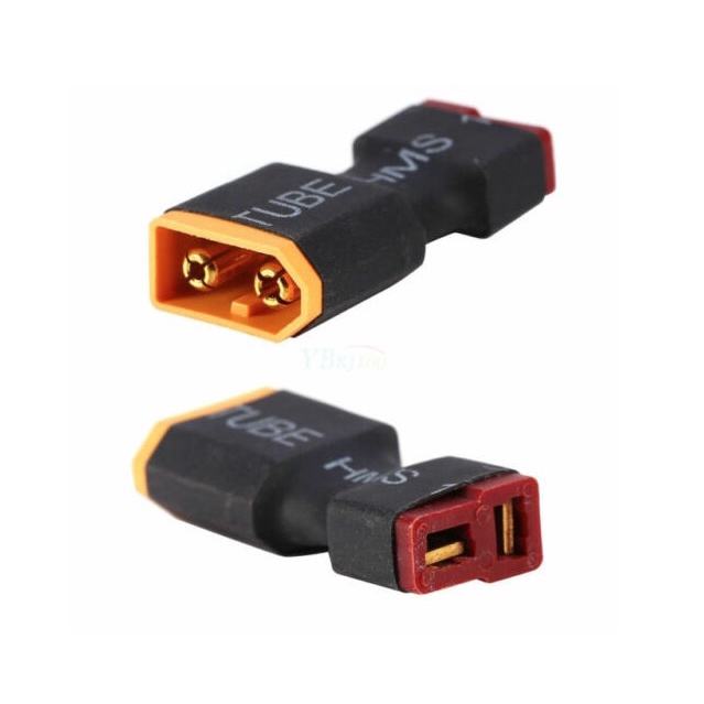 ปลั๊กแปลง ขั้วแบต XT60 เหลือง เป็น Dean Jack T-Plug แดง งานไทยพอกตะกั่วแน่นๆ กระแสไหลผ่านได้เต็มที่