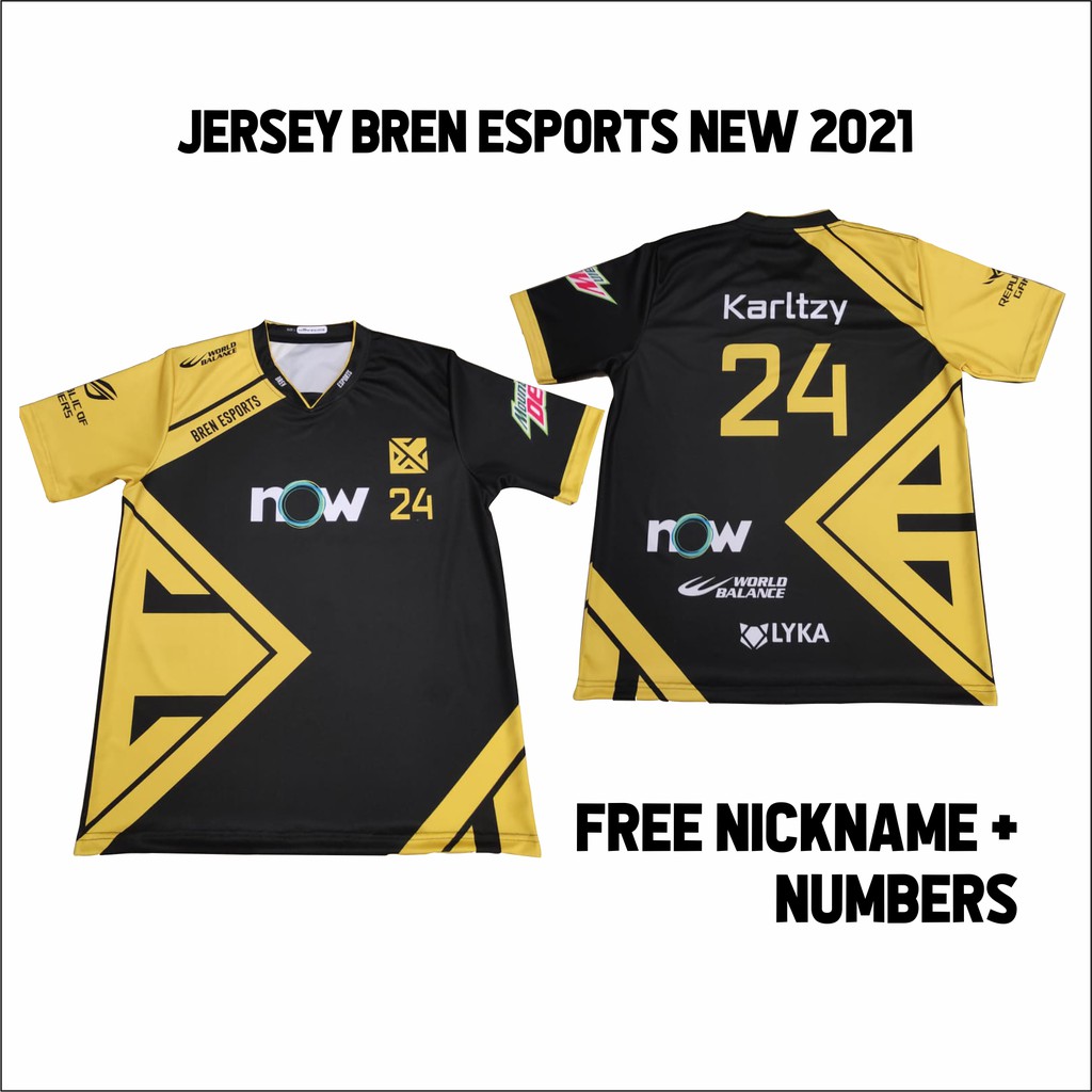 BREN ESPORTS BLACK GAMING JERSEY 2021