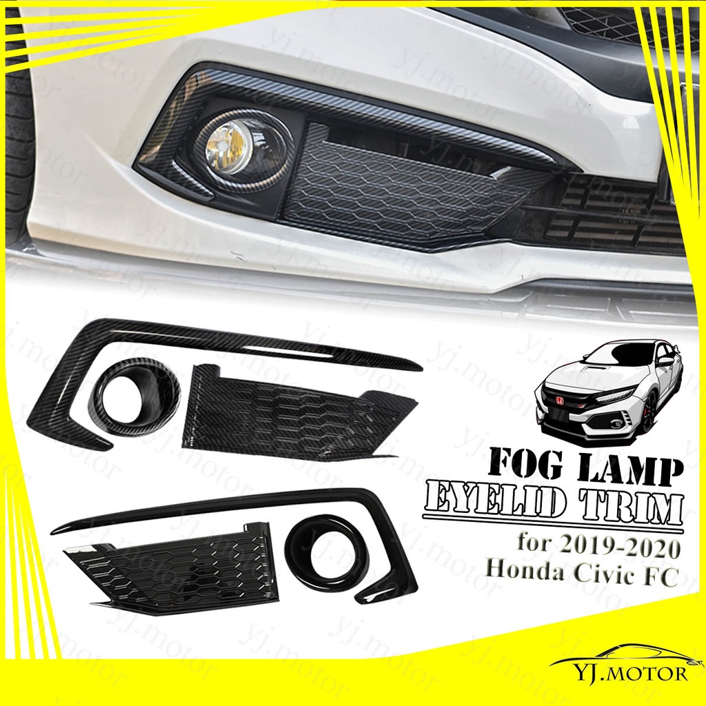 คิ้วไฟตัดหมอก ด้านหน้า สําหรับ Honda Civic ปี 2019-2020 Fog Light Lamp Cover
