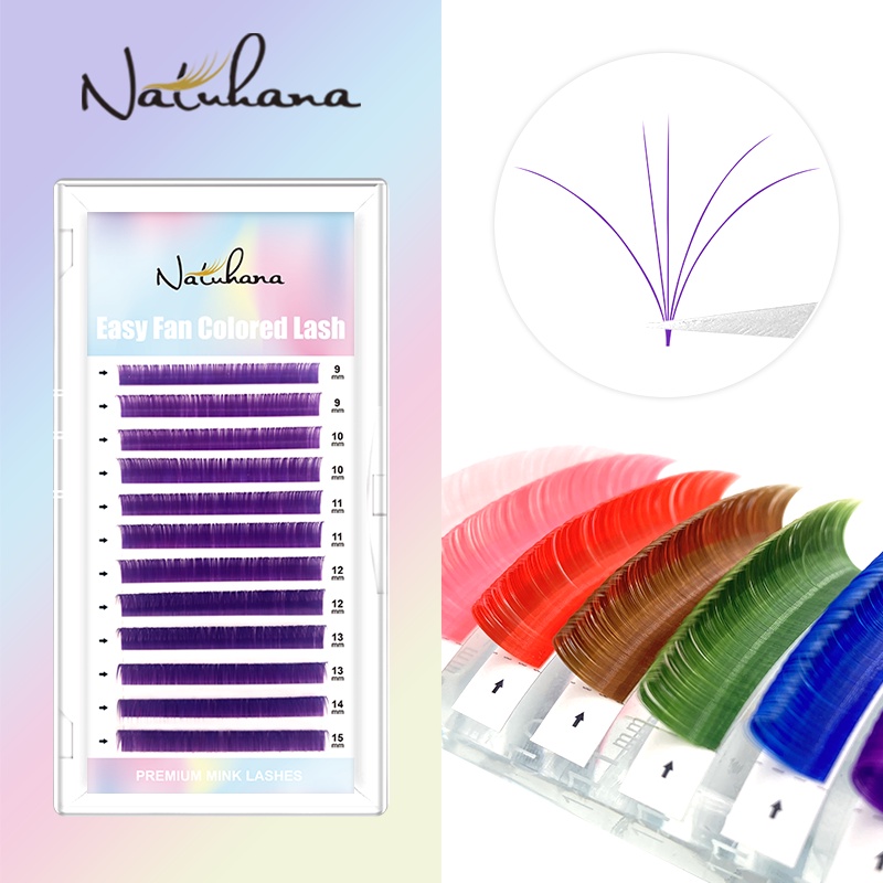 NATUHANA ชนิด C สีรุ้ง แบบช่อ รถยนต์ ทำช่อดsอกไม้ง่ายๆ ขนมิ้ง ธรรมชาติ ขนตาปลอม ขนตา ขนตาปลอมขนมิ้ง