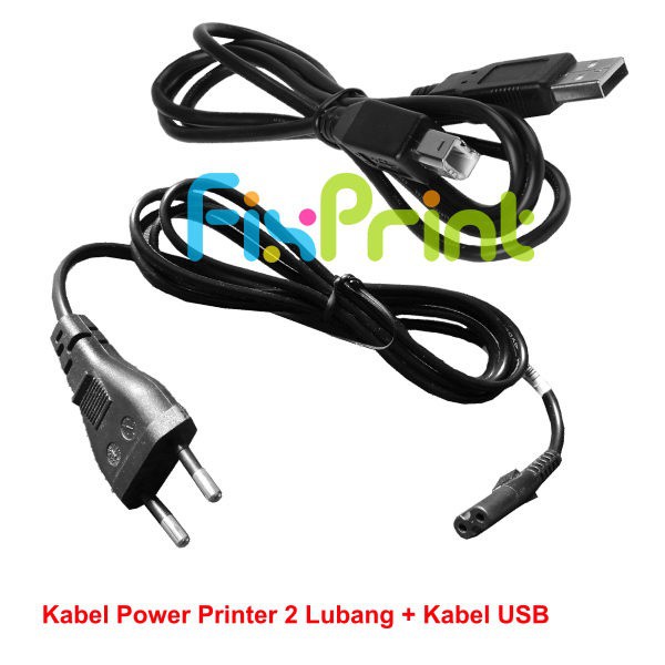 Canon HP Epson 2-Hole Printer Power Cable & คอมพิวเตอร์สาย USB L120 L310 L360 L210 L220 L350 L3110 L