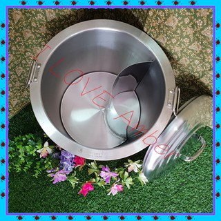 Zebra Noodle Pot High chrome STAINLESS STEEL หม้อก๋วยเตี๋ยว 36 ซม. 2 ช่องโค้งไร้สารตะกั่ว ตราหัวม้าลาย (14 นิ้