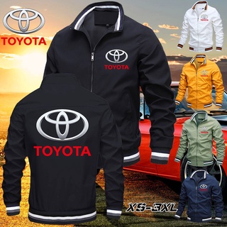 เสื้อแจ็กเก็ตคาร์ดิแกน แขนยาว มีซิป ลายโลโก้ Toyota แฟชั่นฤดูใบไม้ร่วง และฤดูหนาว สําหรับผู้ชาย