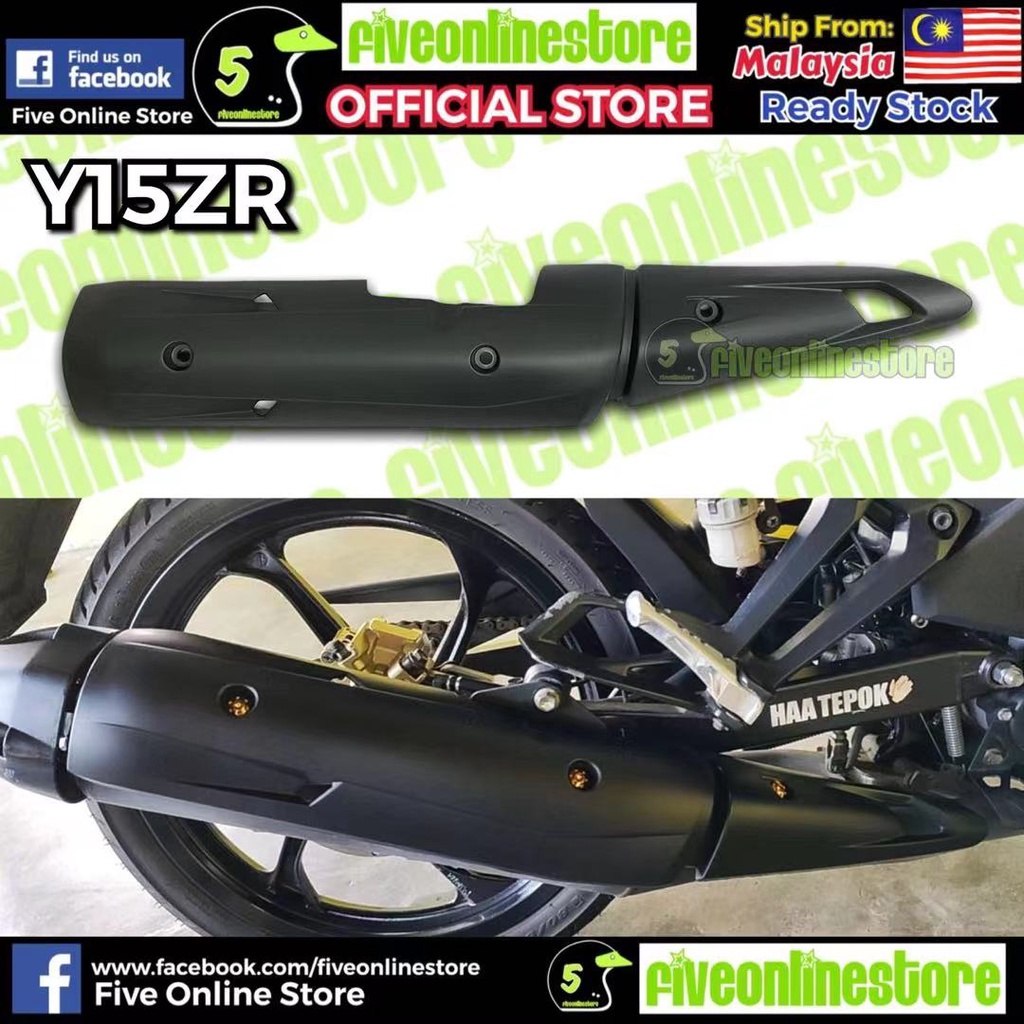 ฝาครอบท่อไอเสียท่อไอเสียป้องกันคาร์บอนฝาครอบ + M6 สกรู Y15ZR V1 V2 LC135 ใหม่ V4 V5 V6 V7 RS150 Ekzos ฝาครอบ ราคา ถูกที่สุด ดีลบีเคเค แกลเลอรีภาพที่ 8