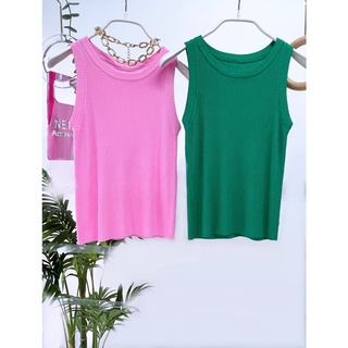 เสื้อกล้ามผ้านิตผ้าร่อง FINE RIBBED KNIT TANK TOPS