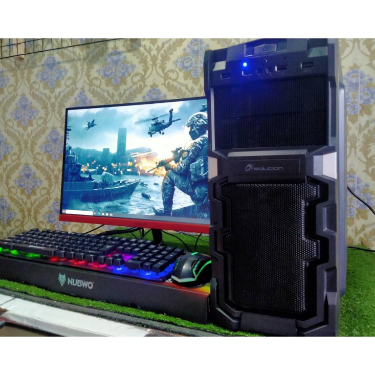 คอมเล่นเกม พร้อมจอโค้ง 24 นิ้ว Core i3-4170/Ram 8GB/GPU 2G DDR5 เล่นCS:GO Freefire Call of Duty PUBG