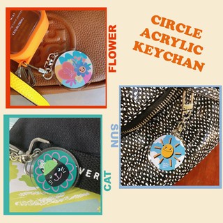 circle acrylic keychain