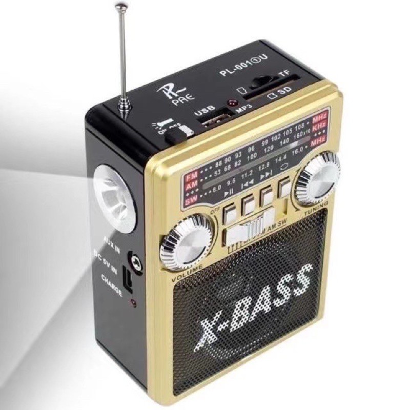 วิทยุขนาดเล็ก วิทยุคลาสสิค วิทยุขนาดพกพา วิทยุ MP3/USB/SD Card/Micro SD เครื่องเล่นวิทยุ AM/FM/MP3 PL-001