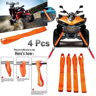 [Ruibull] 1/4Pcs Soft Loop Tie Down Straps Ratchet Towing Cargo ATV Motorcycle 600LBS Hot Sale