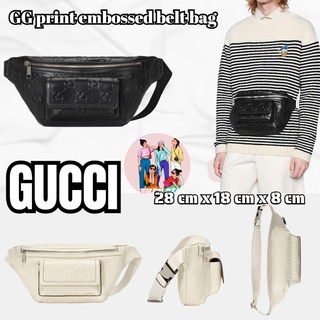 กุชชี่  GUCCI  กระเป๋าคาดเอวพิมพ์ลาย GG/กระเป๋าสตรี/กระเป๋าสะพายข้าง/กระเป๋าสะพายไหล่/สไตล์ล่าสุด