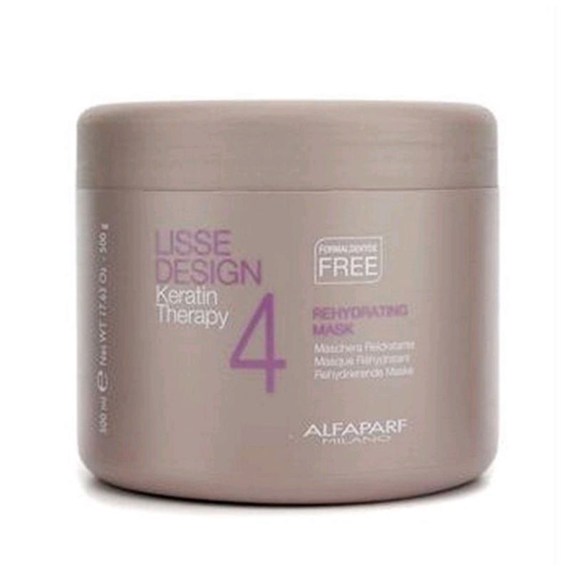 Alfaparf มาร์ค เคราติน เข้มข้นLisse Design Keratin Rehydrating mask 500ml (no.4) เติมเนื้อผม