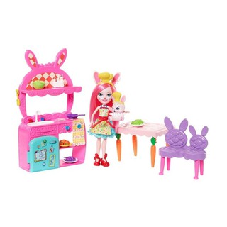 Enchantimals ตุ๊กตาเอนชานติมอล Kitchen Fun Playset + Bree Bunny Doll &amp; Twist Figure FRH44-FRH47