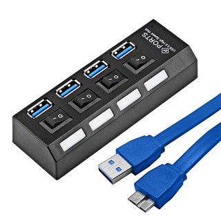 ฮับ usb 3 . 0 4 พอร์ต 5 gbps ความเร็วสูง