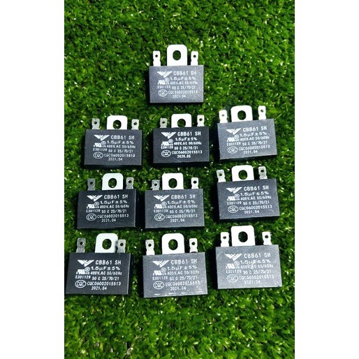 คาปาซิเตอร์ พัดลม1.5uf/400v รุ่นขาเสียบ (แพ็ค10ชิ้น) ใช้กับพัดลม14-16นิ้วแคปพัดลม CAP Hatari capacit