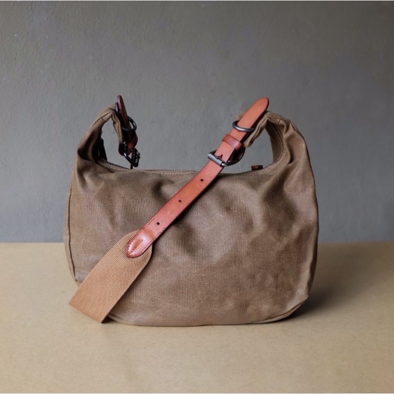 กระเป๋าผ้าแคนวาสรุ่นFATBOY(brown)