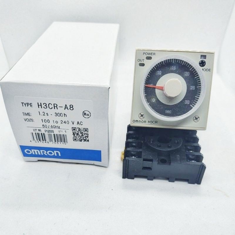 H3CR-A8 On Delay ทามเมอร์แบบอนาล็อค 1.2s-300h  12VAC/DC  24VAC/DC 100-240VAC พร้อมฐาน พร้อมส่ง จ้า – โปรปัง