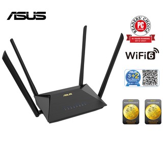 ASUS RT-AX53U AX1800 Dual Band WiFi 6 (802.11ax) Router supporting MU-MIMO and OFDMA technology, with AiProtection