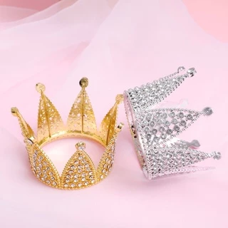 พร้อมส่ง มงกุฏเล็ก มงกุฏแต่งหน้าเค้ก มงกุฏประดับผม มงกุฏเด็กสีเงินสีทอง