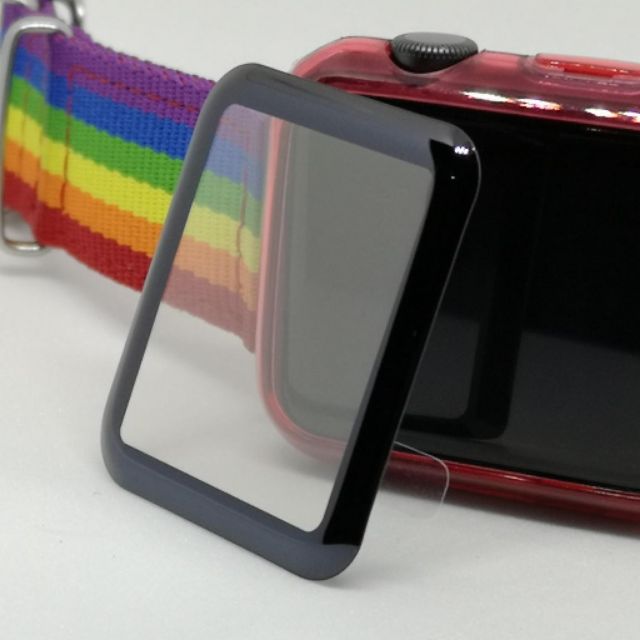 ฟิล์มกระจก 3D Apple Watch 42mm สีดำ ขอบโค้ง