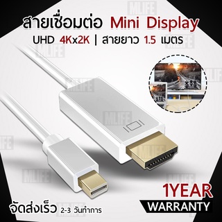 สาย สัญญาณ Mini DP เชื่อมต่อ อุปกรณ์ โน๊ตบุ๊ค กับทีวี - Converter Mini Display Port