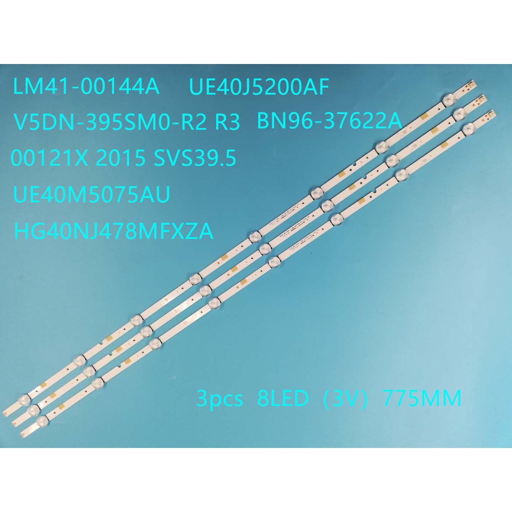 3 8LED ใหม่ PCS LED backlight สําหรับ Samug UE40J5200AF V5DN-395SM0-R2 R3 BN96-37622A LM41-00144A 00