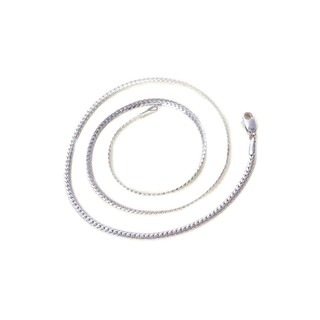 TANITTgems สร้อยคอทองคำขาวแบบเส้นแบน NL41367 - White Gold