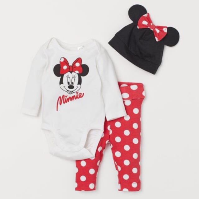เซต 3 รายละเอียด Hm Minnie baby girl surplus (ภาพถ่ายจริง+วิดีโอ)