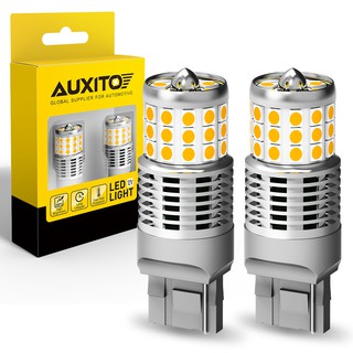 Auxito หลอดไฟเลี้ยว T20 7440 W21W 1156 Ba15s W21W 3600LM 3200K 2835SMD 2 ชิ้น